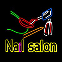 Double Stroke Nail Salon Logo Neonskylt