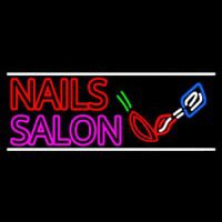 Double Stroke Nail Salon Logo Neonskylt