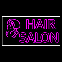 Double Stroke Pink Hair Salon Neonskylt