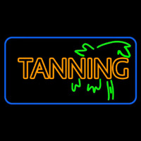 Double Stroke Yellow Tanning Neonskylt