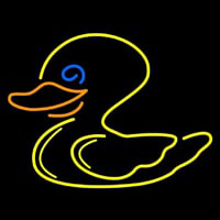 Duck Yellow Logo Neonskylt