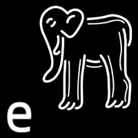 Elephant Logo Neonskylt