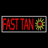 Fast Tan With White Border Neonskylt