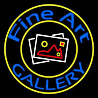 Fine Art Gallery With Logo Neonskylt