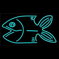 Fish Turquoise 1 Neonskylt