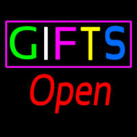 Gifts Block Open Red Neonskylt