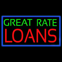 Great Rate Loans Neonskylt