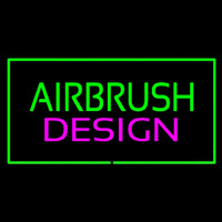 Green Airbrush Design Pink Green Border Neonskylt