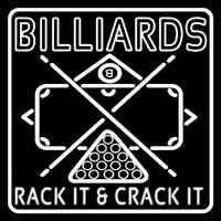 Green Billiards Rack It And Crack It 1 Neonskylt