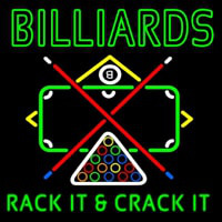 Green Billiards Rack It And Crack It Neonskylt