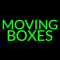 Green Block Moving Bo es Neonskylt