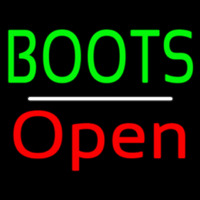 Green Boots Open With Line Neonskylt