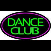 Green Dance Club Pink Border Neonskylt