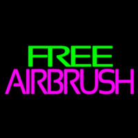 Green Free Pink Airbrush Neonskylt