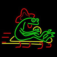 Green Frog Neonskylt