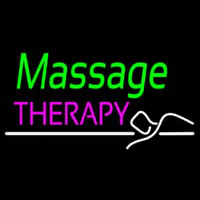 Green Massage Therapy Neonskylt