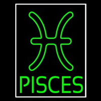 Green Pisces Neonskylt