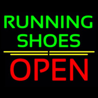 Green Running Shoes Open Neonskylt