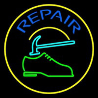 Green Shoe Blue Repair Neonskylt