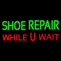 Green Shoe Repair Red While You Wait Neonskylt