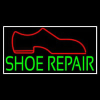 Green Shoe Repair With Border Neonskylt