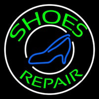 Green Shoes Repair Blue Sandal Neonskylt