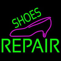 Green Shoes Repair Pink Sandal Neonskylt