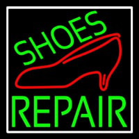 Green Shoes Repair Red Sandal Neonskylt