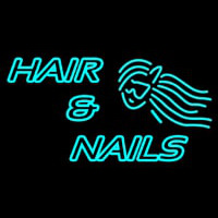 Hair And Nails Double Stroke Neonskylt