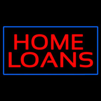 Home Loans Blue Border Neonskylt