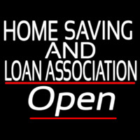 Home Savings And Loan Association Open Neonskylt