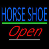 Horseshoe Open Neonskylt