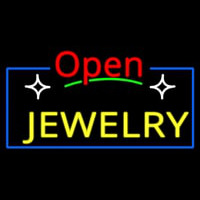 Jewelry Open Red Neonskylt