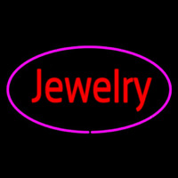 Jewelry Purple Oval Neonskylt