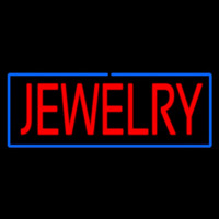 Jewelry Rectangle Blue Neonskylt