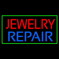 Jewelry Repair Green Rectangle Neonskylt