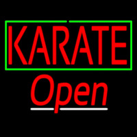 Karate Script2 Open Neonskylt