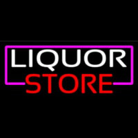 Liquor Store With Pink Border Neonskylt