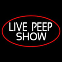 Live Peep Show Neonskylt