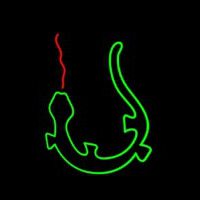 Lizard Dragon Logo Neonskylt