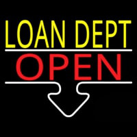 Loan Dept Open Neonskylt