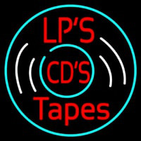 Lps Cds Tapes Neonskylt