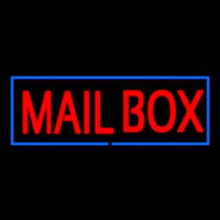 Mailbo  Block Blue Border Neonskylt