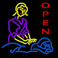 Massage Logo Open Neonskylt