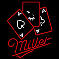 Miller Ace And Poker Beer Sign Neonskylt