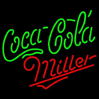 Miller Coca Cola Green Beer Sign Neonskylt