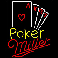 Miller Poker Ace Series Beer Sign Neonskylt