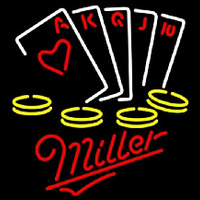 Miller Poker Ace Series Beer Sign Neonskylt