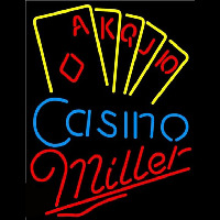 Miller Poker Casino Ace Series Beer Sign Neonskylt