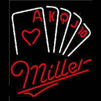 Miller Poker Series Beer Sign Neonskylt